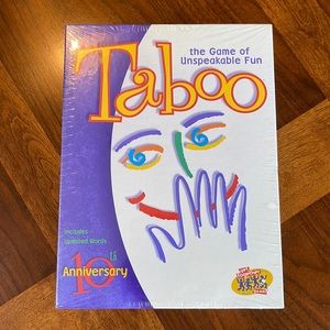 SEALED IN BOX - 10TH ANNIVERSARY (FROM 2000) TABOO GAME - UNSPEAKABLE FUN!